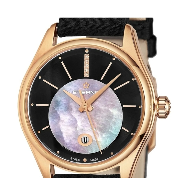 Eterna 2940-56-41-1357 Women's Avant-Garde Diamond Automatic Black Watch $2,250 - Picture 3 of 5